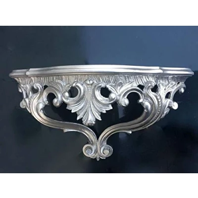 Abbildung von Artissimo Barock Wandkonsole, Konsole, Antik Wandregal, Spiegelkonsole Silber 38x20x16