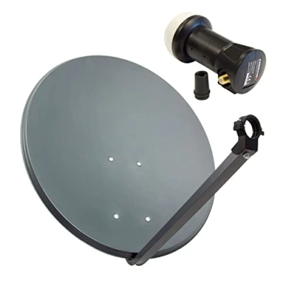 Abbildung von Premium X Satelliten Komplettanlage 60cm Satellitenschüssel Aluminium Deluxe Single LNB 4K UHD