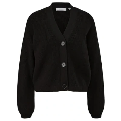 Abbildung von comma casual identity BOXY VOLUMINÖSEN ÄRMELN Strickjacke, Damen, Größe: 38, Schwarz