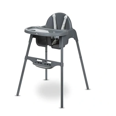 Abbildung von Bebeconfort Meely, 2 in 1 verstellbarer Hochstuhl Baby verwandelt sich Babystuhl, 6 Monate 3 Jahre (max. 15 kg), leicht (3,3 Reisehochstuhl Baby, einfach zu reinigen, 5 Punkt Gurt, Dark Grey