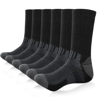 Abbildung von Ruixue 6 Paar Sportsocken Herren Damen Wandersocken Trekkingsocken Baumwolle Atmungsaktiv Hochleistung Sneaker Socken 43 46 39 42 35 38 47 50
