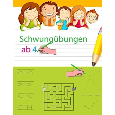 Abbildung von schwungübungen ab 4: karibu vorkurs effektiven Lerntechniken zur Förderung der Augen Hand Koordination, Konzentration und Feinmotorik pädagogisch