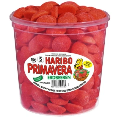 Abbildung von Haribo Primavera Erdbeeren, 1er Pack (1 x 690 g Dose)