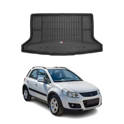 Abbildung von Kofferraumwanne Laderaumwanne kompatibel mit Suzuki SX4 2006 2014 OMAC Premium 3D Schwarz