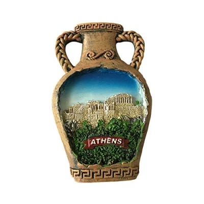 Abbildung von 3D Athen Griechenland Kühlschrankmagnet Tourist Travel Souvenirs Handgemachte Harz Handwerk Magnetische Aufkleber Home Küche Dekoration Sammlung Geschenk
