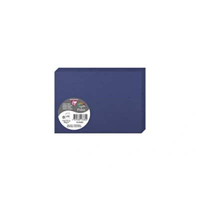 Abbildung von Clairefontaine 2368C Packung mit 25 Doppelkarten Pollen, 210g, in Format C6, 110 x 155mm, königsblau