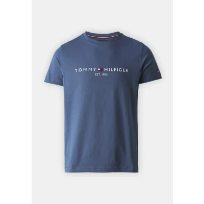 Abbildung von Tommy Hilfiger LOGO TEE Tshirt print, Herren, Größe: XS, Aegean sea
