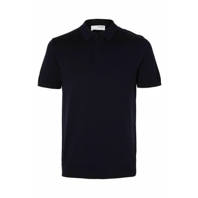 Abbildung von Selected Homme Poloshirt, Herren, Größe: Small, Navy blazer
