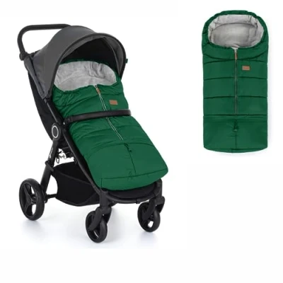 Abbildung von Petite&amp;Mars Schlafsack für Kinderwagen JIBOT * Fußsack Winterschlafsack Kinderwagen, Buggy und Autositz Warrm Wasserdicht Winddicht (Juicy Green)