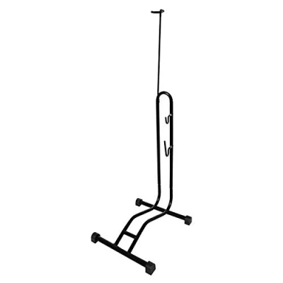 Abbildung von Wellgro Fahrradhalter Fahrradständer Stahl, schwarz, sicherer Stand, Haken
