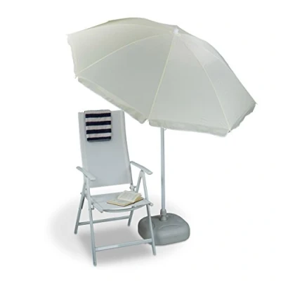 Abbildung von relaxdays Sonnenschirm 180 cm, Natur