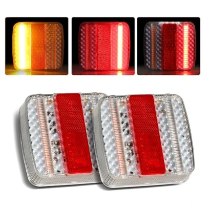 Abbildung von Yinaolan LED Anhängerbeleuchtung hinten, 12 V, 2 Stück, wasserdicht, Anhänger Leuchten, Blinkerlampen Set für Wohnwagen, Traktor, LKW, Van, Wohnmobil