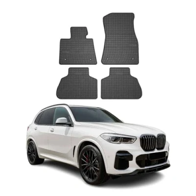 Abbildung von OMAC Gummi Fußmatten kompatibel mit BMW X5 G05 2018 2024 Automatten Schwarz 4tlg