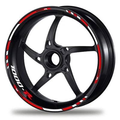 Abbildung von PROFILETEC.COM FELGENRANDAUFKLEBER passend für Honda CB 1000 R Moto GP Style Felgenaufkleber (Motiv 4V)