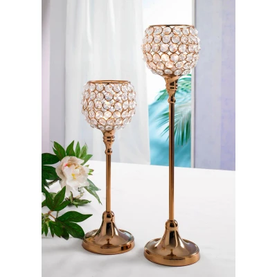 Abbildung von Home affaire Teelichthalter &quot;Kristall&quot;, (Set, 2 St.)