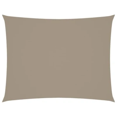 Abbildung von vidaXL Sonnensegel Wasserfest Sonnenschutz Windschutz Sonnendach UV Schutz Garten Terrasse Balkon Oxford Gewebe Rechteckig 5x6m Taupe