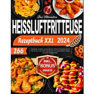 Abbildung von Das Ultimative Heissluftfritteuse Rezeptbuch XXL: 266 Schnelle, leckere und einfache Airfryer Rezepte ohne Fett &amp; Öl, Low Carb Kochbuch mit praktischen Tipps für jede Gelegenheit