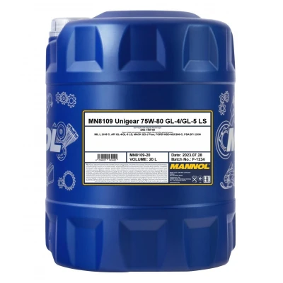 Abbildung von MANNOL Unigear MN8109 20 Getriebeöl 75W 80 Synthetiköl