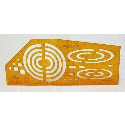 Abbildung von STANDARDGRAPH Axonograph II Dimetric Zeichenschablone 21x11 cm orange