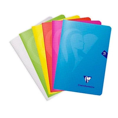 Abbildung von Clairefontaine 303682C Heft Mimesys DIN A5, 14,8 x 21cm, 48 Blatt, kariert, 1 Stück, farbig sortiert