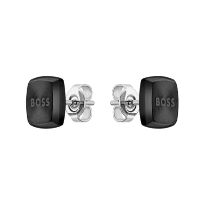 Abbildung von BOSS YANN Unisex Ohrringe, Größe: One Size, Schwarz