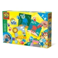 Abbildung von SES Creative 14443 My first Fingerfarbe Handabdruck Tiere, diverse Farben, 25 Milliliters