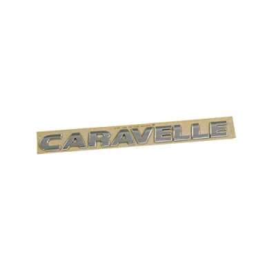 Abbildung von Volkswagen 7E9853687739 Caravelle Schriftzug Aufkleber Heckklappe Emblem chrom