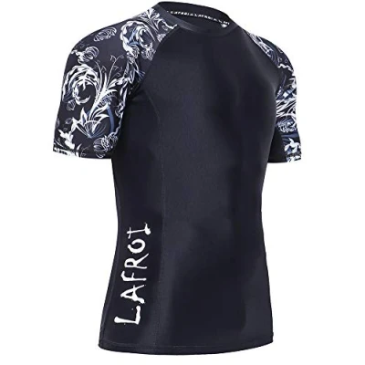 Abbildung von LAFROI Herren Kurzarm UPF 50+ Kompressionsshirt Rash Guard CLY02D (Vital,XXL)