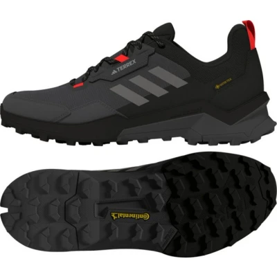 Abbildung von Adidas Terrex AX4 Goretex Hikingschuh, Herren, Größe: 42 2/3, Grey six/grey four/solar red Schuhe