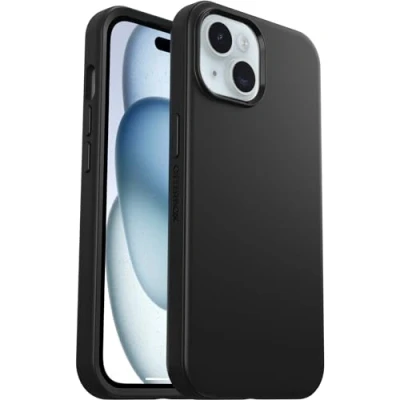 Abbildung von OtterBox Symmetry für MagSafe Hülle iPhone 15 / 14 13, sturzsicher, schützende dünne Hülle, 3x getestet nach Militärstandard, Schwarz, Keine Einzelhandelsverpackung