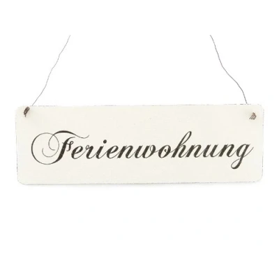 Abbildung von Interluxe Vintage Shabby Schild Türschild FERIENWOHNUNG Holzschild für Landhaus Urlaub Ferienhaus
