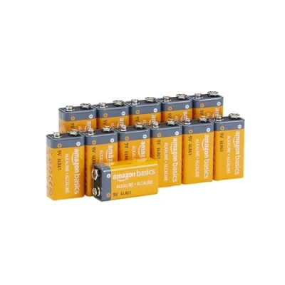 Abbildung von Amazon Basics Alkalisch batterien für den Alltag, 9 Volt, 12 Stück (9V/6LR61)