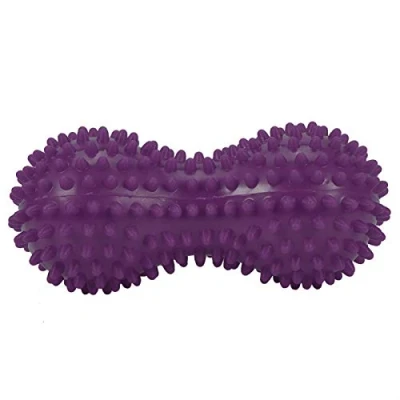 Abbildung von Erdnuss Massageball, stacheliger Fitness Übung, Mobilitätsball, Linderung von Schmerzen, Muskelstehl, Plantarfasziitis, perfekt für Triggerpunkt Reflexzonenmassage (lila)