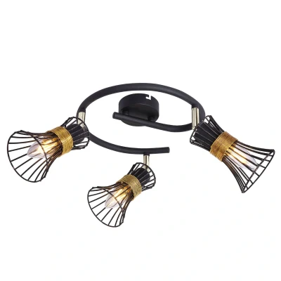 Abbildung von Lighting PURRA Strahler Metall schwarz, 3x E14