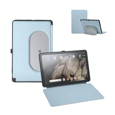 Abbildung von Penoval Google Pixel Tablet Hülle 11 Zoll (2023), Silikonhülle, Verstellbarer Betrachtungswinkel, einfaches Handgepäck, Schutzhülle, kompatibel mit Lade Lautsprecher Dock (blau)