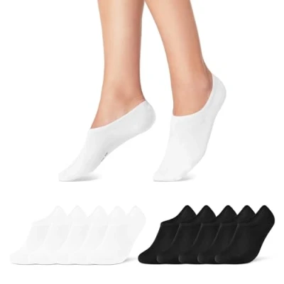 Abbildung von 10 Paar Sneaker Socken Damen &amp; Herren Füßlinge Schwarz Weiß Grau Baumwolle 16805 WP (Schwarz 35 38)