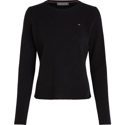 Abbildung von Tommy Hilfiger Strickpullover &quot;SOFT WOOL C NK SWEATER&quot;, mit Logostickerei