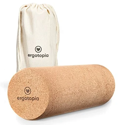 Abbildung von Ergotopia Massagerolle Faszienrolle aus antibakteriellem &amp; langlebigem Natur Kork nachhaltige Fitnessrolle 100% zur gezielten Selbstmassage Rückenrolle für Fitness Training, Gymnastik, Yoga Pilates Korkrolle Faszientraining