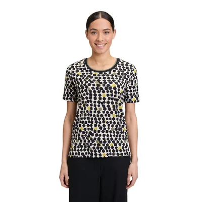 Abbildung von Betty Barclay Tshirt print, Damen, Größe: 36, Beige schwarz