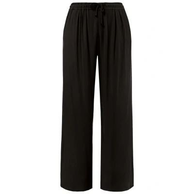 Abbildung von Ulla Popken WIDE Palazzotrousers LONG Stoffhose, Damen, Größe: 42/44, Black