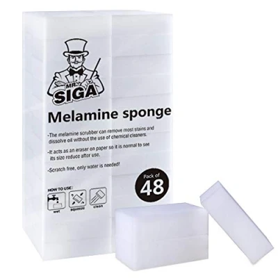 Abbildung von MR.SIGA Melamin Schmutzradierer Wunderschwamm Reinigungsschwamm Zauberschwamm Für Küche Haushalt, 48 Stück, Größe: 8 x 5 2.5cm