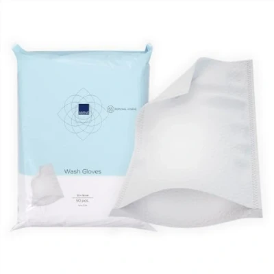 Abbildung von Molton Waschhandschuhe 16x23 cm geschwei 50 St