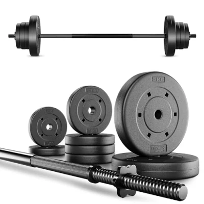 Abbildung von TREX SPORT Langhantel Set 22 kg Hantelset mit Langhantelstange 120 cm und 8 Hantelscheiben