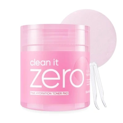 Abbildung von BANILA CO Clean it Zero Rosa Hydration Toner Pad Vegane koreanische 3 lagige Pads Hyaluronsäuren und Vitaminkomplex zur Befeuchtung Beruhigung der Haut Hypoallergen, alkoholfrei (70 Pads)