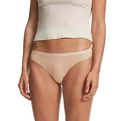 Abbildung von FALKE Damen Daily Comfort 2 Pack W TH Baumwolle atmungsaktiv Stück Tangahöschen, Braun (Camel 4220), M (2er Pack)