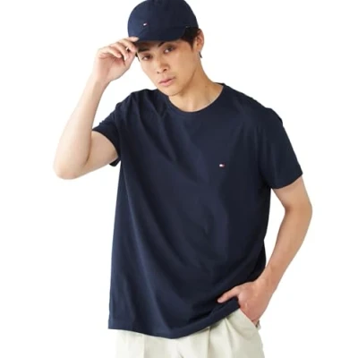 Abbildung von Tommy Hilfiger Herren Core Stretch Slim Cneck Tee T Shirt, Blau (Navy Blazer 416), S EU