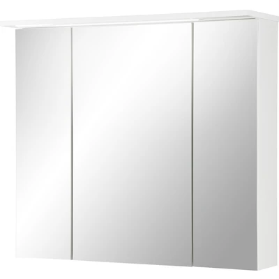 Abbildung von Schildmeyer Spiegelschrank &quot;Profil 16&quot;, Breite 80 cm, 3 türig, LED Beleuchtung, Schalter /Steckdosenbox