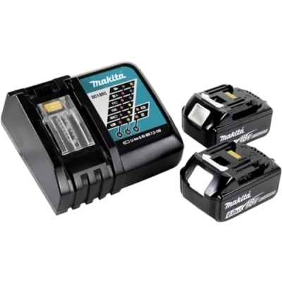 Abbildung von Makita Power Source Kit Li 18V mit 2x BL1860B Akku 6,0Ah + DC18RC Ladegerät (199480 6)