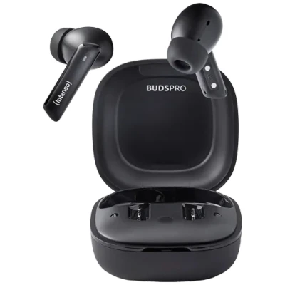 Abbildung von Intenso Buds Pro TWS True Wireless Kopfhörer T510HAE mit Hybrid ANC, ENC, Bluetooth und bis zu 35 Std. Musikwiedergabe, Schwarz