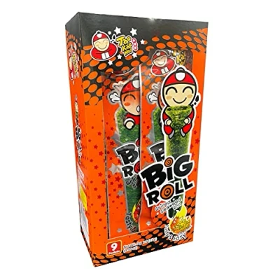 Abbildung von Tao Kae Noi Big Roll Grilled Seaweed Tom Yum Goong, gegrillter Seetang, Algensnack 9 Snackrolls á 3 g, 27 g